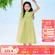 巴拉巴拉女童無袖連衣裙2024夏季網(wǎng)紗拼接甜美全棉蕾絲裙子潮208224111037