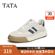 他她（TATA）男士阿甘男鞋復古德訓鞋男運動(dòng)休閑鞋厚底板鞋小白鞋PCB01AM5 QDR01AM4米/灰/藍 42