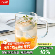 唯銘諾（WEIMINGNUO）高硼硅玻璃杯帶把家用水杯子男啤酒杯咖啡牛奶杯泡茶杯耐熱500ml