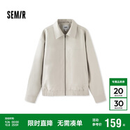 森馬外套男秋季時(shí)尚質(zhì)感pu仿皮衣短款寬松簡(jiǎn)約夾克潮109524108104
