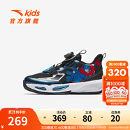 安踏（ANTA）兒童鞋類男小童青狂犟彈科技籃球系列籃球鞋 黑/金屬藍(lán)-3 28