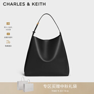 CHARLES&KEITH大容量通勤子母單肩包托特包包女包生日禮物CK2-40270966-1 Black黑色（新色） L