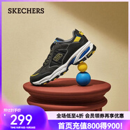 斯凱奇（Skechers）男鞋休閑鞋運(yùn)動(dòng)鞋復(fù)古拼接厚底夏季透氣增高老爹鞋 黑色/黃色/BKYL 41