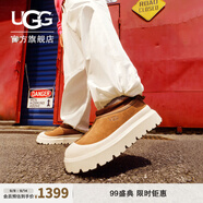 UGG秋季男女同款舒適簡(jiǎn)約厚底圓頭低幫塔斯曼時(shí)尚休閑鞋 1144096 CWTC | 栗色/灰白色 41