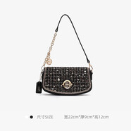 CK&WQ氣質(zhì)腋下包鏈條單肩包包新款輕奢高級感小香風(fēng)通勤斜挎包女 黑色款