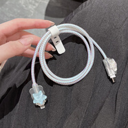 飾卓適用120W氮化鎵充電器保護殼vivo x100spro閃粉y100t星星魚(yú)iQOO13防折斷iqooneo9/10/z8纏繞數據線(xiàn) 閃粉星星魚(yú)-數據線(xiàn)保護套+咬線(xiàn)器 vivo 15/18/33/44W【USB+C口】