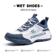 SUSTYLE奢侈高端品牌高檔椰子鞋男士2025秋季新款百搭運動(dòng)休閑跑步鞋子潮 白藍 46