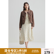 獨束大碼女裝法式甜美V領(lǐng)碎花連衣裙女春裝新款微胖mm顯瘦茶歇裙 杏底繁花 4XL (尺碼：6)