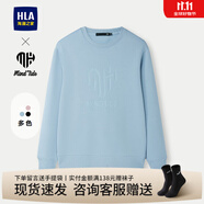 海瀾之家（HLA）衛衣男裝春季SPRINTING SMILE系列圓領(lǐng)印花賀歲情侶上衣服男外套 HNZWW1J018A淺藍36 2XL /185建議83-90kg