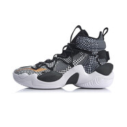 李寧空襲6籃球鞋減震男年新款高幫新年米老鼠聯(lián)名實(shí)戰球鞋ABAQ011 標準黑/標準白(011) 39.5