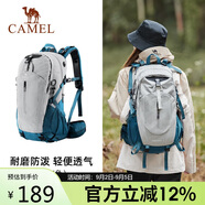 駱駝（CAMEL）山棲登山包戶外專業(yè)背包男女運動雙肩包大容量輕便徒步銀灰