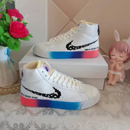 DOTSWOOSH-NIKE冬季夜光電玩像素鞋aj1高幫男女情侶街舞百搭運動(dòng)滑板鞋休閑 耐克/新款電玩像素高幫ins 41