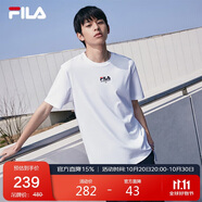 FILA斐樂(lè)官方短袖T恤男2025年夏季時(shí)尚純棉圓領(lǐng)透氣男士運(yùn)動(dòng)t恤針織衫