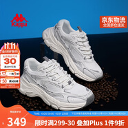 卡帕（Kappa）男鞋秋季網(wǎng)面運(yùn)動(dòng)鞋子男款厚底增高老爹鞋休閑跑步鞋 經(jīng)典白 41