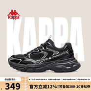 KAPPA卡帕女鞋老爹鞋女2025秋季新款鞋子女百搭休閑運動(dòng)鞋軟底跑步鞋潮 G14CJ-990黑色 35
