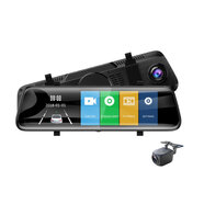 瑞世泰10寸屏語(yǔ)音聲控流媒體后視鏡行車記錄儀前后雙攝像頭帶降壓 前10P后10P降壓線