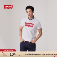 Levi's李維斯情侶美式寬松印花簡(jiǎn)約舒適潮流純棉圓領(lǐng)短袖T恤情侶衣櫥 白色 002A0-0000 L