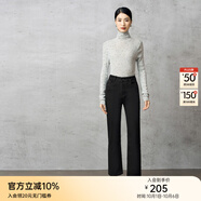 顏域簡(jiǎn)約百搭黑色牛仔褲女秋冬2025新款氣質(zhì)顯瘦微喇褲九分褲子女 黑色 S/36