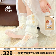 KAPPA卡帕女鞋厚底滑板鞋子女2025秋季新款運動休閑鞋軟底德訓(xùn)鞋小粉鞋 經(jīng)典白/冷灰色 38
