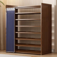 維界楠竹鞋架鞋柜簡(jiǎn)易多功能多層家用門(mén)口進(jìn)門(mén)靠墻出租房用收納柜特價(jià) 【靴款】六層80CM 布簾鞋架【三年質(zhì)?！?
                                         title=