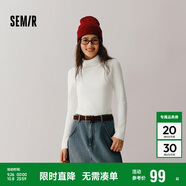 森馬（Semir）森柔毛衫|毛衣女基礎(chǔ)款高領(lǐng)緊身2024冬季純色套頭衫109724107011