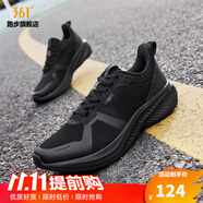 361°361【氫翼】男子運(yùn)動(dòng)鞋舒適耐磨常規(guī)高彈跑鞋子健身緩震休閑鞋男 曜石黑 【四季無憂跑】 39