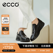 愛步（ECCO）一腳蹬皮鞋 男士休閑皮鞋樂福鞋舒適休閑鞋 雅仕207144 黑色20714401001 41