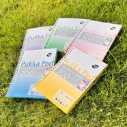 PUKKA PAD外單pukkapad   A5彩色內頁(yè)橫線(xiàn) 線(xiàn)本帶可撕線(xiàn) 線(xiàn)80g紙張100張/本 五本一套