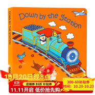 巴士上的輪子The Wheels on the Bus 英文原版繪本 韻文童謠英語(yǔ)啟蒙早教 紙板書 洞洞書 廖彩杏書單推薦 Child's Play Down by the Station