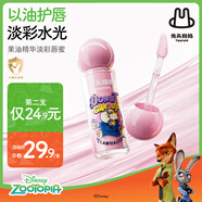 兔頭媽媽兒童潤唇膏 嬰兒寶寶唇膏 滋潤保濕防干裂 【瘋狂動(dòng)物城-豹警官】果油精華淡彩唇蜜3ml(淡粉)