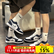 NIKE耐克男鞋女鞋AJ1情侶鞋Air Jordan 1低幫新年紅白休閑籃球運(yùn)動(dòng)鞋 經(jīng)典款白藍(lán) 41 【男款】