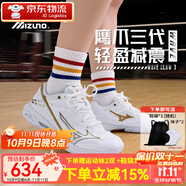 美津濃（MIZUNO）美津濃新品羽毛球鞋WAVE CLAW 3鷹爪三代輕量緩震專業(yè)訓(xùn)練運(yùn)動(dòng)鞋 白金 鷹爪3代【W(wǎng)AVE CLAW 3】 42.5 (275mm)
