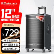金正（NINTAUS）12吋廣場舞音響 戶外便攜式藍牙音響 大音量大功率拉桿音箱k歌專業(yè)設備可移動 N12-21