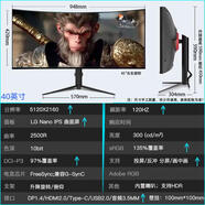 LG款帶魚屏34英寸4K144HZ曲面40電腦32寸顯示器38電競臺式49監(jiān)控 40寸5K【NanoIPSLG曲面屏12 官方標(biāo)配