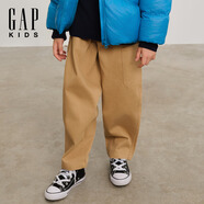 蓋璞Gap男童2025冬季新款經(jīng)典斜紋布工裝錐形休閑褲兒童裝美版848469 卡其色 120 /59(6-7歲)