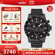 天梭（TISSOT）【官方授權(quán)店】 瑞士手表 新款速敢系列黑武士計(jì)時(shí)碼運(yùn)動(dòng)防水男表 【龔俊同款】T125.617.33.051.00