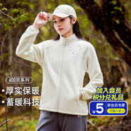 拓路者秋冬款搖粒絨外套厚款男抓絨衣商務(wù)休閑夾克立領(lǐng)顆粒絨冬季保暖 【女款】米白色 XL