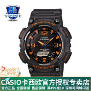 卡西歐（CASIO） 男表女表卡西歐手表男女情侶表學(xué)生時(shí)尚運動(dòng)表太陽(yáng)能雙顯電子表 太陽(yáng)能表：AQ-S810W-8賽亞灰橘