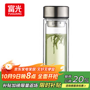 富光雙層玻璃杯大容量帶茶隔水杯高硼硅泡茶杯子商務(wù)男士辦公杯
