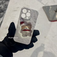 OPPOins風(fēng)圣誕雪地娃娃小熊日韓可愛適用蘋果14/13/12/11 iPhone15pro菲林光面手機(jī)殼華為榮耀VIVO小米 OPPO_R15 大孔光面不包按鍵_【硬殼】輕薄