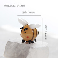 詠幻淄博琉璃工藝品擺件博山玻璃小獅子冰箱貼純手工制品桌面裝飾 小蜜蜂