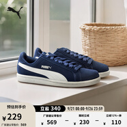 彪馬（PUMA）復(fù)古休閑黑白薄底板鞋男女款經(jīng)典百搭運(yùn)動(dòng)鞋SMASH 361730 深藍(lán)色-白-20 38
