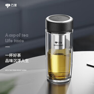 萬(wàn)象（WANXIANG）雙層玻璃杯送男友便攜茶水杯V17L商務(wù)辦公大容量360ML帶濾網(wǎng)水杯