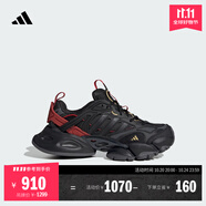 adidas輕機甲鞋-賽博XLG RUNNER厚底休閑老爹鞋男女阿迪達(dá)斯   黑色/金   42