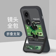 VEKJ適用OPPOA1Pro手機(jī)殼a1活力版a2m帶支架隱形折疊一體A2pro全包鏡 透黑-綠色宇航員 OPPOA1Pro