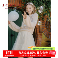卓雅周末2023春季新款圓領(lǐng)蝴蝶兔子繡花收腰短款針織衫女EJWCCQ49 柔霧粉-預(yù)售7天 L -預(yù)售7天