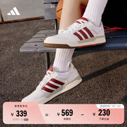 adidas ENTRAP美式校園風(fēng)運動(dòng)板鞋男女少年感復古籃球鞋阿迪達斯 白色/紅色   37