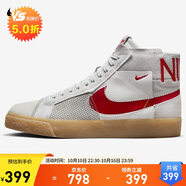 耐克NIKE男子休閑鞋ZOOM BLAZER新年紅運(yùn)動(dòng)鞋F(xiàn)D5113-100 灰棕/紅40.5