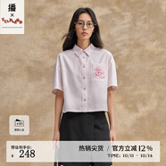 播 BROADCAST X ELLYLAND利落襯衫領(lǐng)襯衫BDR2CD1052 R10霧粉 L