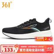 361°男鞋運動鞋2024年夏季新款網(wǎng)面透氣軟彈舒適休閑鞋跑步鞋男 曜石黑/甜派橙-2288 40